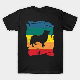 Finnish Lapphund Distressed Vintage Retro Silhouette T-Shirt